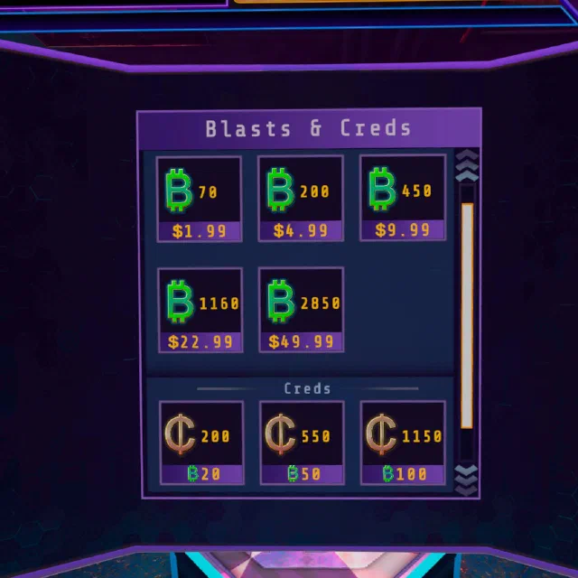 Currency can be purchased in the Shop section in the main menu.